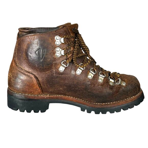 Vintage Vasque Men’s Narrow Brown Leather Mountaineering Boots Size US 7.5 N main image 5